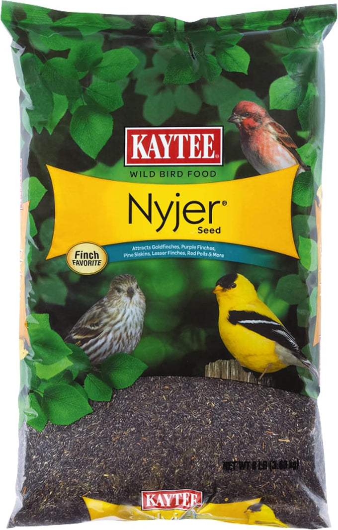 Kaytee Nyjer wild bird food seed, 3-pound, no hulls, 100% edible, high oil content, attracts finches and songbirds