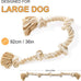 Fida Cotton Rope Dog Toy for Large/Medium Aggressive Chewers, 3 Feet 5 Knots, Tug of War and Teeth Cleaning