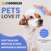 dog grooming bath brush, pet rubber brush for shower scrubbing and soothing massage, ideal for long & short haired dogs and cats