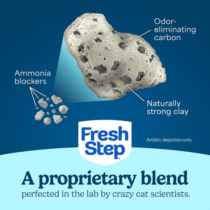 Fresh Step Advanced Multi Cat Clumping Litter with Febreze, 17.5 lb, Heavy Duty, Low-Dust, Odor-Block Formula