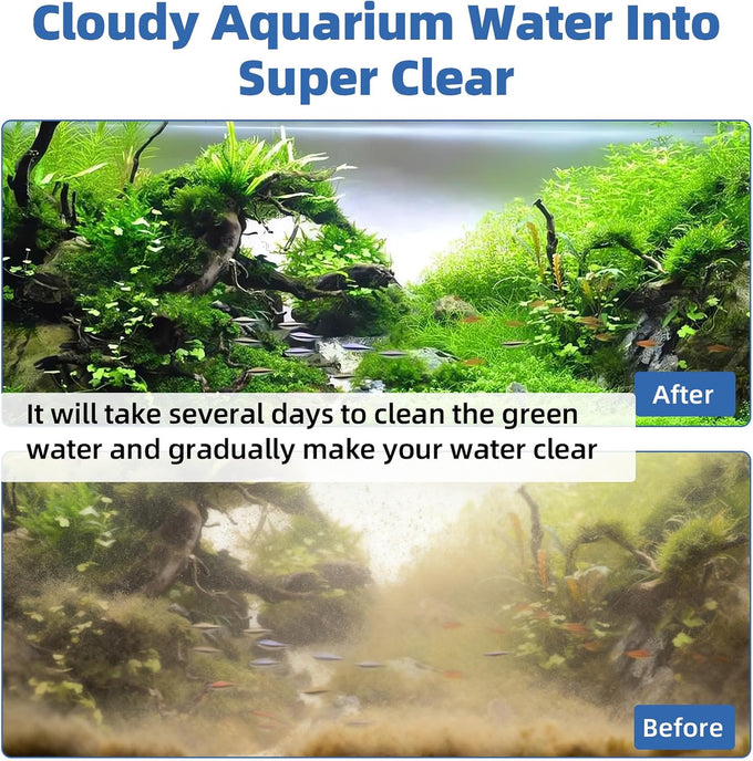 hygger 9w aquarium u-v light with timer, 360° protective shield clean light for crystal clear green water, 60–100 gallon freshwater & saltwater aquariums