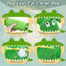 WOWBALA interactive squeaky dog chew toy for small, medium & large dogs, crocodile-shaped, plush, crinkle paper, 24-inch length