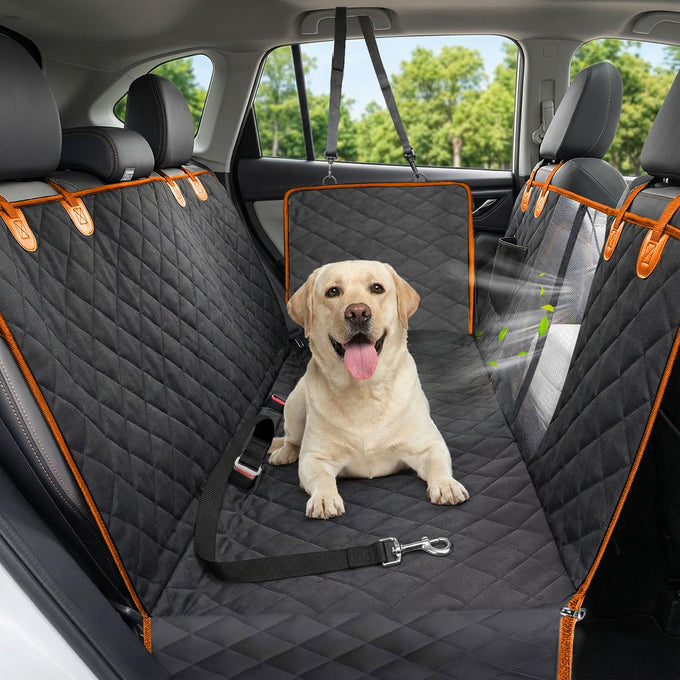 600D dog car seat cover, waterproof scratch proof nonslip dog hammock for cars, pet sedan SUV trucks