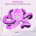 BuyPow Octopus Purple Dog Squeaky Toy - Large & Small Dog Toys for Puppy Teething, Soft Plush, Waterproof Squeaker, Fun Animal Toy