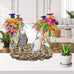 katumo seagrass bird swing mat with stainless chains and colorful toys for small parrots