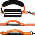 Lievuiken Hands Free Dog Leash with Zipper Pouch for Large Dogs, Adjustable Waist Belt, Black