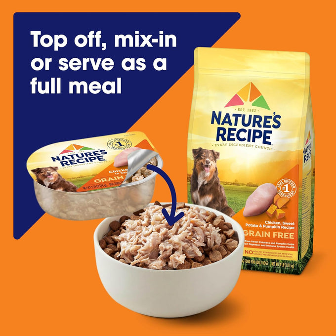 Nature's Recipe Chicken in Broth Wet Dog Food, 2.75 oz, 12 Pack