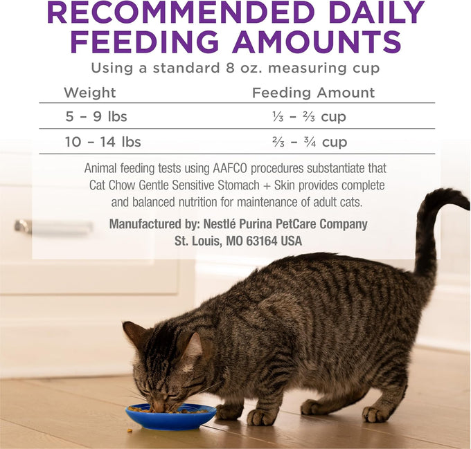 Purina Gentle Sensitive Stomach and Skin Cat Food with Turkey, 13 lb. Bag, Adult Dry Cat Food