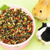 Hamster and Bunny freeze-dried fruit and vegetable salad with natural fiber and vitamins, 3.88oz resealable jar