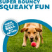 Outward Hound Squeaker Ballz, medium tennis balls, 2.5", 4-pack for dogs under 50 lbs, interactive dog toys