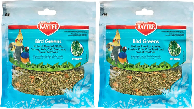 Kaytee 1 oz Bird Greens Treat for All Pet Birds, Rich in Vitamins and Omega 3s, 1-Ounce Pack