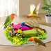 Natural Bird Toy Foraging Parrot Shredding Toys Box for Small-Medium Birds (Colorful)
