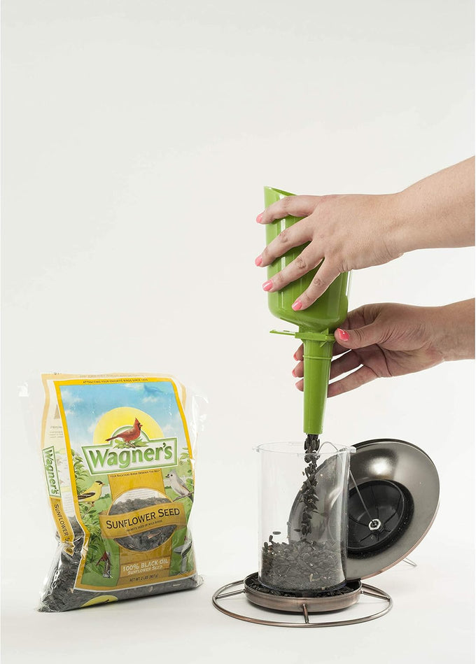 Wagner's 52023 black oil sunflower seed bird food, 5-pound USA-made bag, attracts small birds