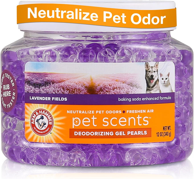 Arm & Hammer for Pets Air Care Pet Scents Deodorizing Gel Beads for Long Lasting Odor Control Lavender Fields Scent 12 oz