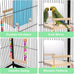 KyoukiBird Perch Platform Bird Toys with Mirror Climbing Ladder Swing for Cockatiels, Lovebirds, Budgies and More - Wooden Parakeet Cage Accessories