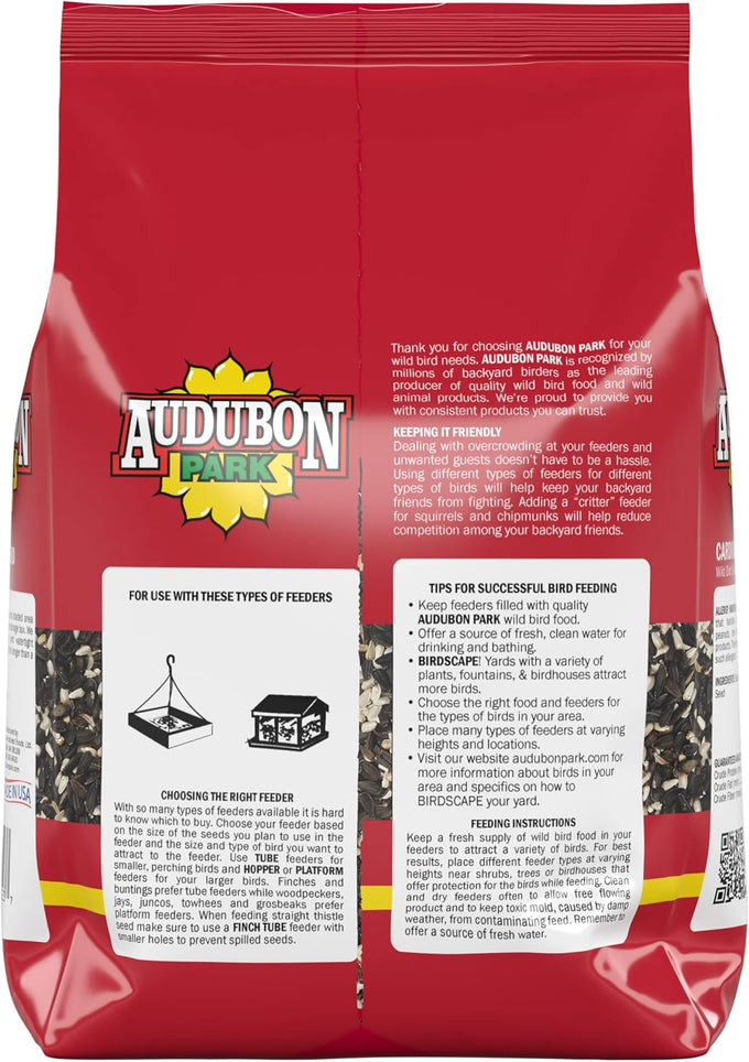 Audubon Park Cardinal Blend Wild Bird Food 4-Pound Bag with 100% Sunflower and Safflower Seed