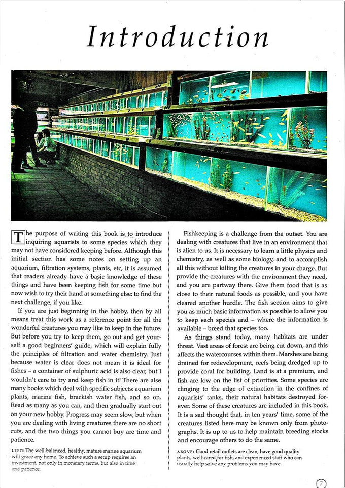 Illustrated encyclopedia of aquarium fish, hardcover, 1995 edition, 1st January
