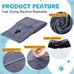 WOUSEDO 40'' x 23.6'' Microfiber Dog Towels 2-Pack Grey
