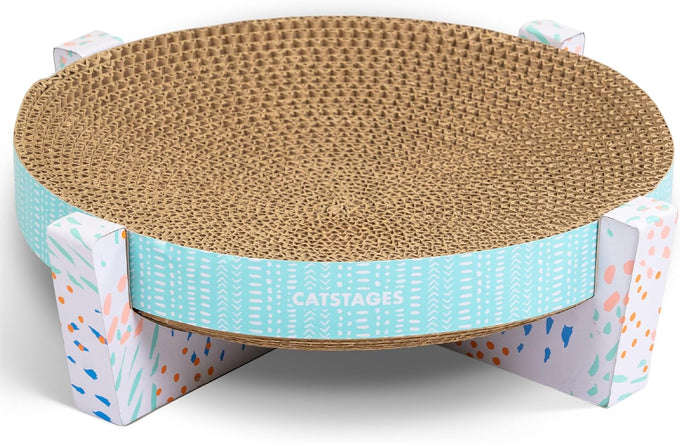 Catstages Scratch N' Hunt Interactive Cat Puzzle Toy for Indoor Cats with Claw Trimming Scratcher and 3 Hunting Balls