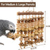 14.5" Extra Large Macaw Bird Chewing Toy with Natural Wood, Corn Cobs and Rattan Balls for African Grey, Cockatoos