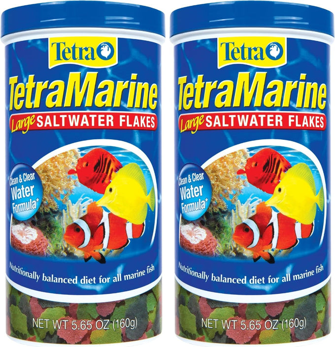 Tetra Marine Large Saltwater Flakes Nutritionally Balanced Fish Food for Saltwater Fish 5.65 oz