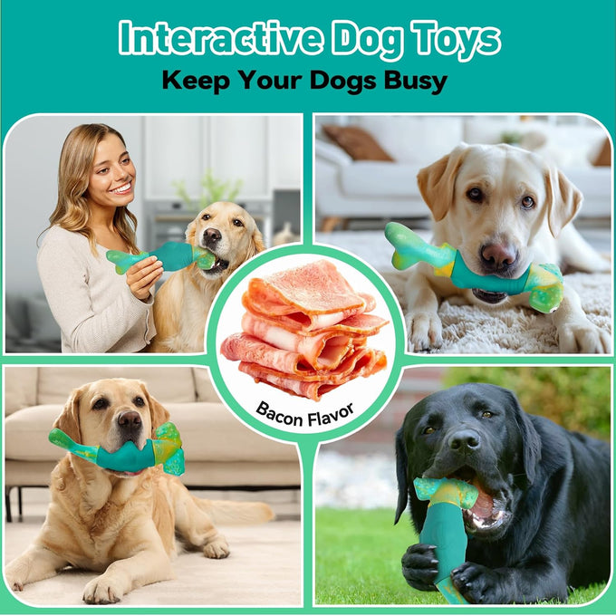 Bikisens hammerhead shark dog toys for aggressive chewers, green, 8.46in, medium/large breed