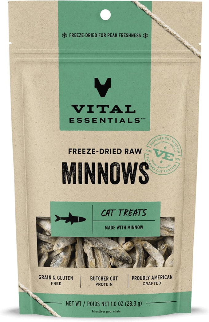 vital-essentials-freeze-dried-minnows-cat-treats-premium-quality-grain-free-healthy-treats-for-cats-0-5-oz-bag