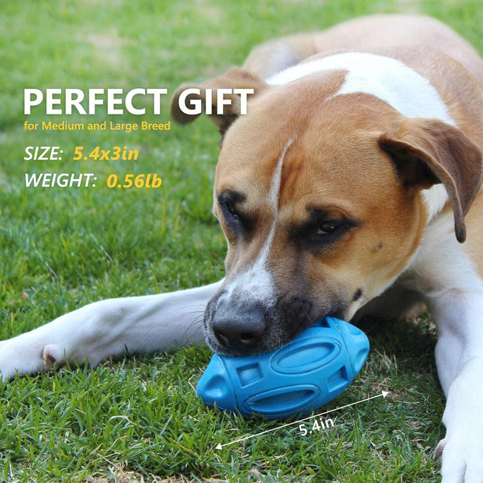 eastblue rubber puppy chew ball for medium and large breed aggressive chewers with squeaker