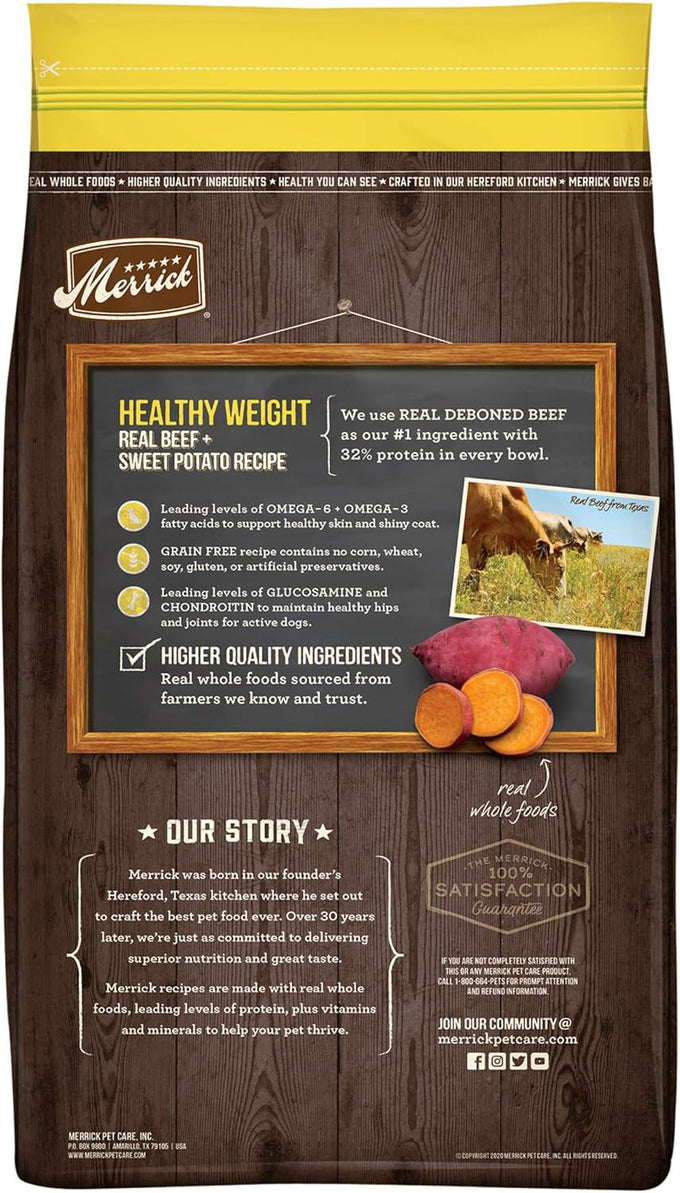 Merrick Premium Grain-Free Healthy Weight Dog Food, 4 lb