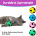 spot interactive colorful plush cat toys soccer balls 1.5 inch assorted 4 pack