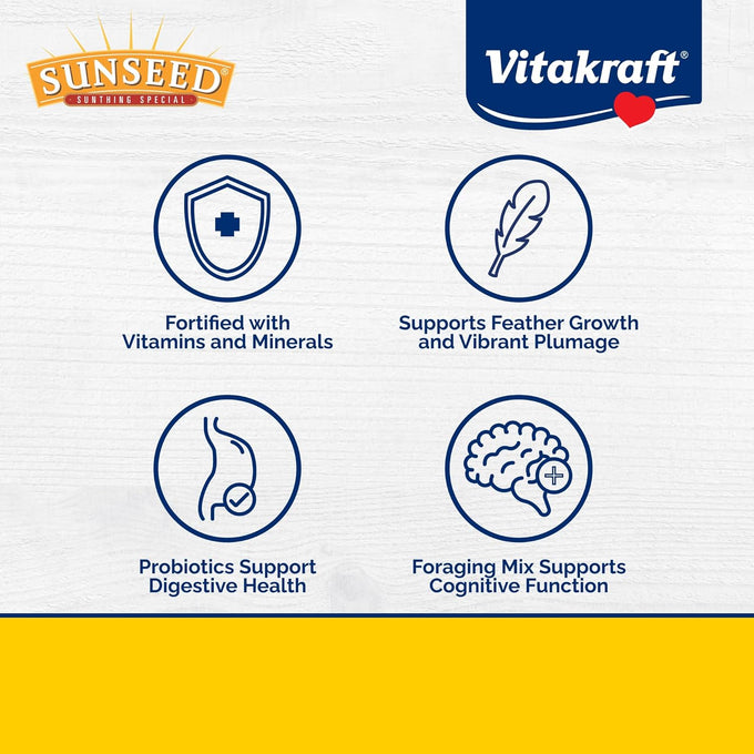 Vitakraft vita smart gourmet cockatiel and lovebird food - 4 pound daily pet bird food with vitamins and minerals