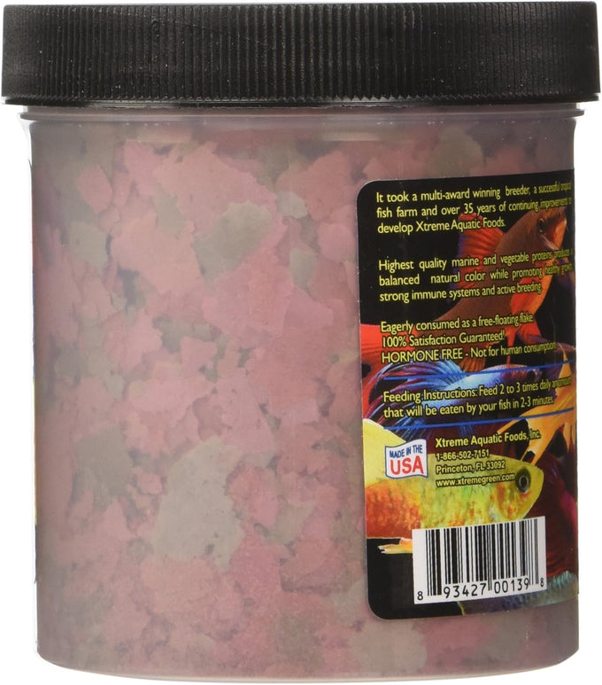 Xtreme Community Crave Flake - 60% Spirulina & 40% Krill for Vibrant Colors, Immune Support & Digestive Health - Fish Nutrition
