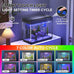 Vehipa 2.4 Gallon Fish Aquarium Starter Kit with Smart Humidifier and Temperature Display