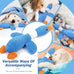 Vitscan upgraded goose indestructible dog toys for aggressive chewers, small to large breeds, crinkle squeaky plush toys