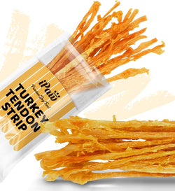 iPaw Single Protein Turkey Tendons for Dogs, Hypoallergenic, All Natural Puppy Chews, Large, Rawhide Alternative, Human Grade