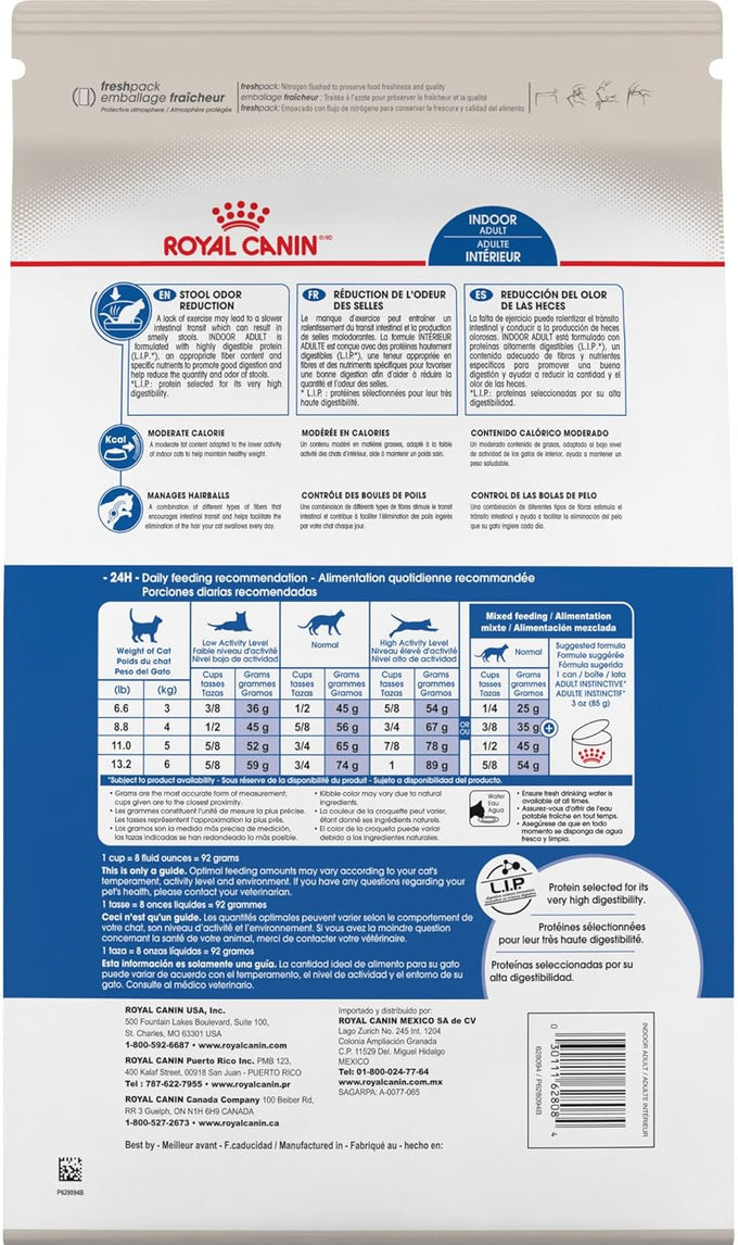 Royal Canin feline health nutrition dry cat food for indoor adult cats 7 lb bag
