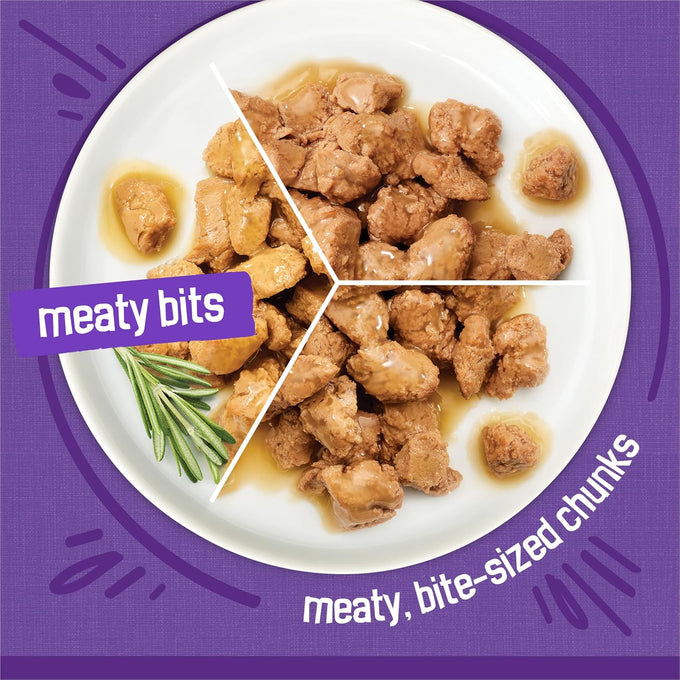 Purina Friskies Gravy Wet Cat Food Variety Pack, Meaty Bits, 24-pack, 5.5 oz cans