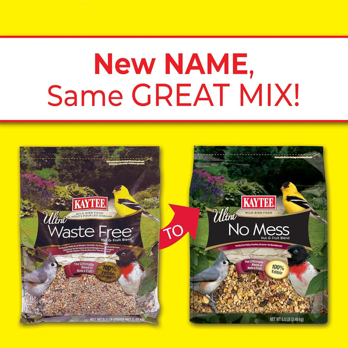 Kaytee 5.5 pound wild bird no mess nut & fruit food seed blend for blue jays, woodpeckers, and finches