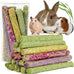 Sofier Timothy Hay Sticks 32PCS Natural Handmade Treats for Rabbit Guinea Pig Hamster Chinchilla Toy Set