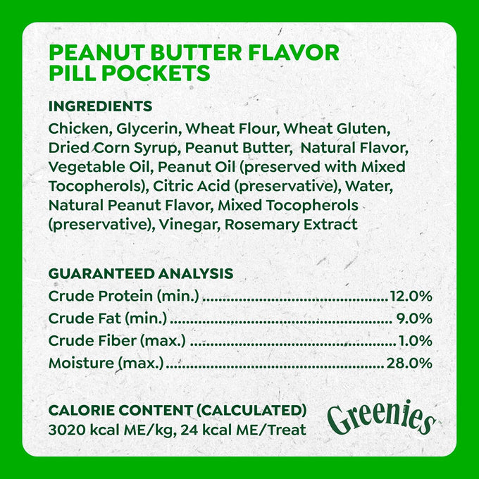 Greenies pill pockets for dogs large size peanut butter flavor 15.8 oz pouch