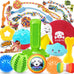 kipritii assorted dog toys, 25 pack, teething, entertainment, interactive play, puppy toys, rope toys, squeaky dog toys, treat balls