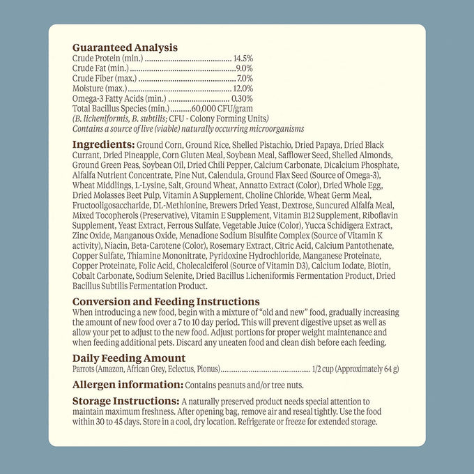 Kaytee Premium Foraging Mix Natural Pet Parrot Food 2.5 Pound