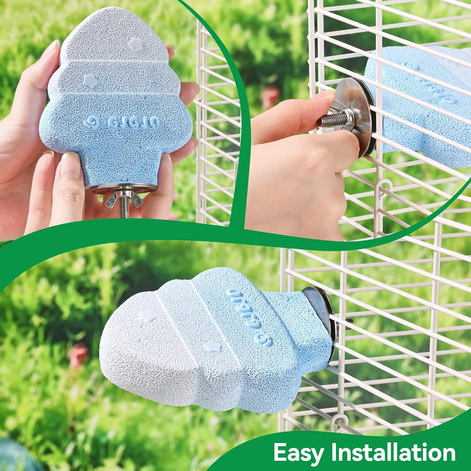 2-pack Bird Beak Grinding Stone Parrot Perch for Cage Accessories