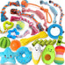 zeaxuie dog chews 25 pack luxury rope toys squeaky puppy toys for small dogs teething