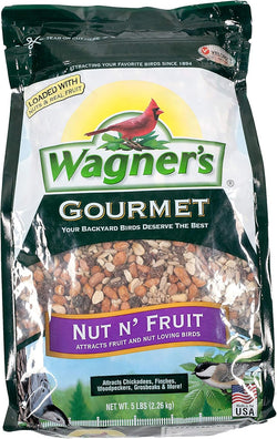 Wagner's Gourmet Nut & Fruit Wild Bird Food, 5 Pound, 82072, Attracts Cardinals & More