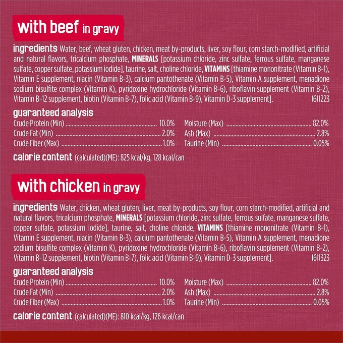 Purina Friskies Gravy Wet Cat Food Variety Pack, Prime Filets Meaty Favorites - (Pack of 24) 5.5 oz. Cans