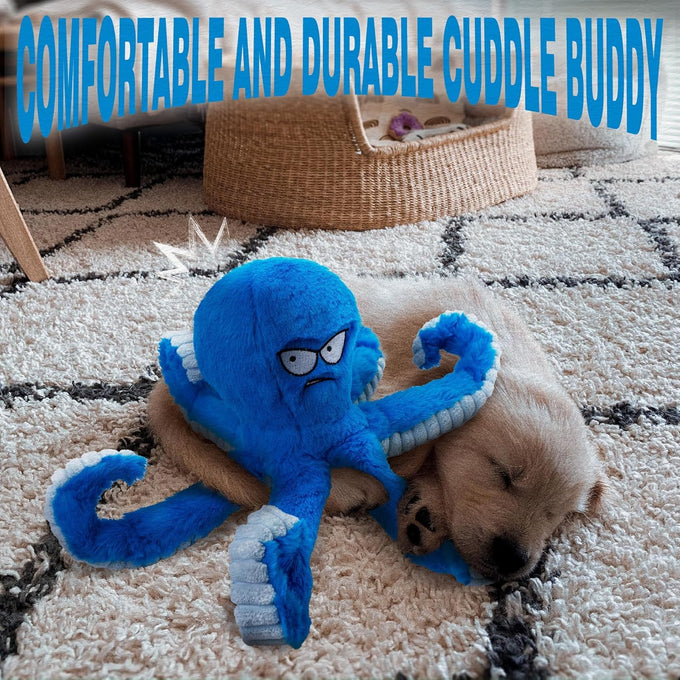 legend sandy blue octopus crinkle squeaky dog toys for large aggressive chewers durable tough