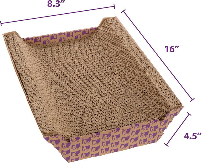 SmartyKat Super Scratcher Chaise Cat Bed with Catnip Infusion Technology, Brown, One Size