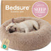 Bedsure Calming Dog Bed, 30-inch Donut Washable Medium Pet Bed, Faux Fur, Camel, 45 lbs