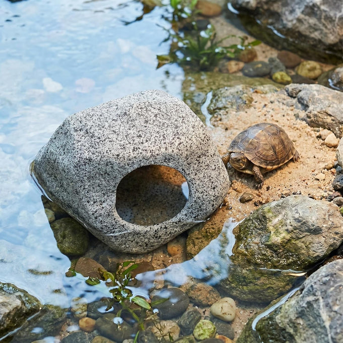 springsmart aquarium hideaway rock cave for small aquatic pets ceramic fish tank ornaments
